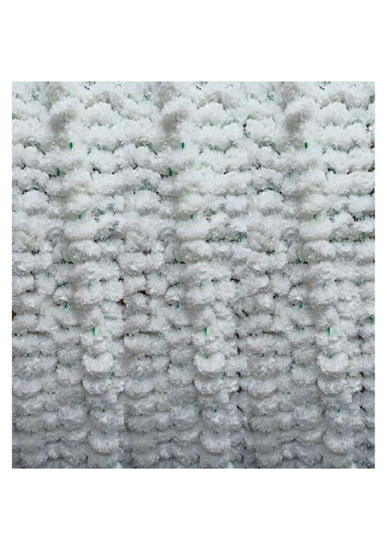 Style Speaks India Indian Handmade Long Artificial Marigold Flower Garlands White Pack of 20 - Indya