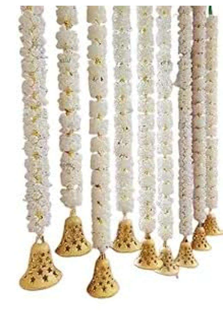 Surako Collections White Handmade Artificial Decorative D Size 2 Feet Used for Home Office Pack of 12 - Indya
