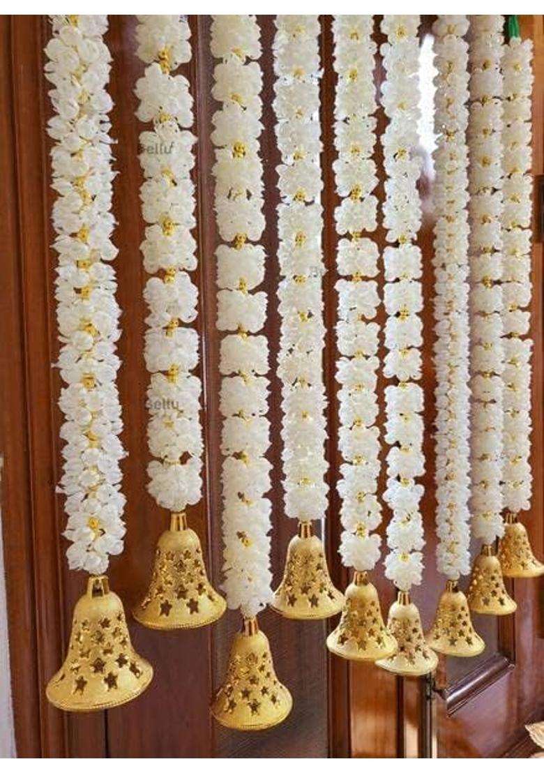 Surako Collections White Handmade Artificial Decorative D Size 2 Feet Used for Home Office Pack of 12 - Indya