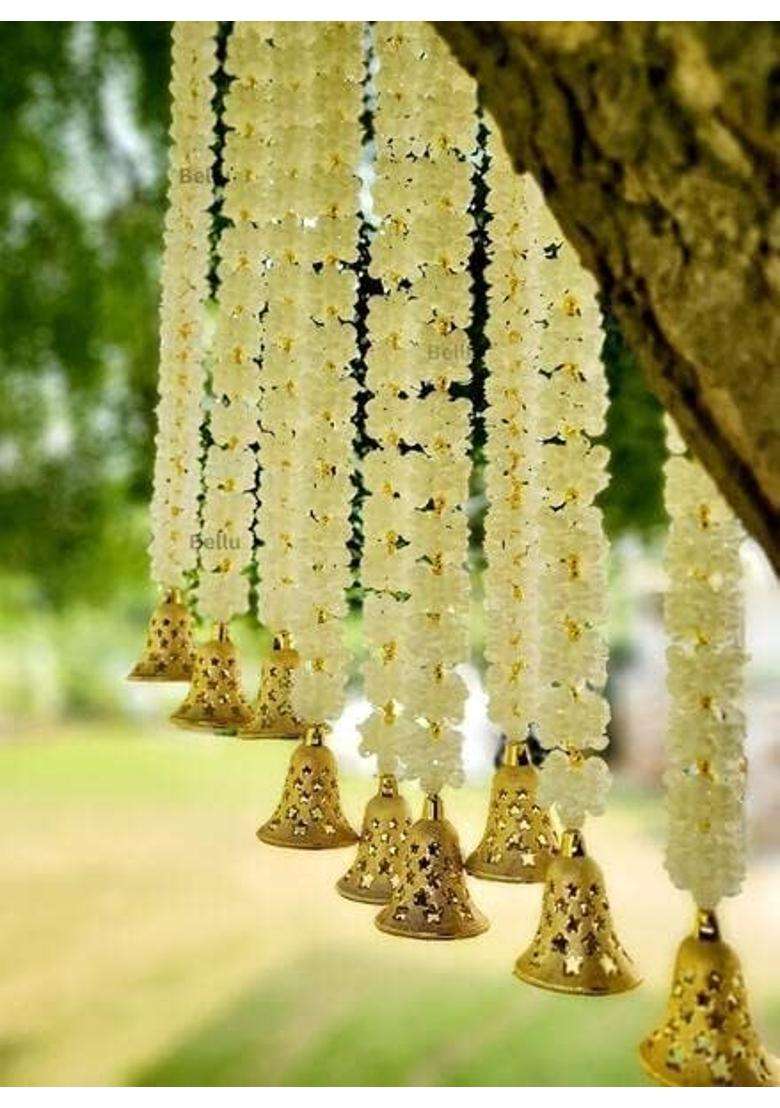 Surako Collections White Handmade Artificial Decorative D Size 2 Feet Used for Home Office Pack of 12 - Indya