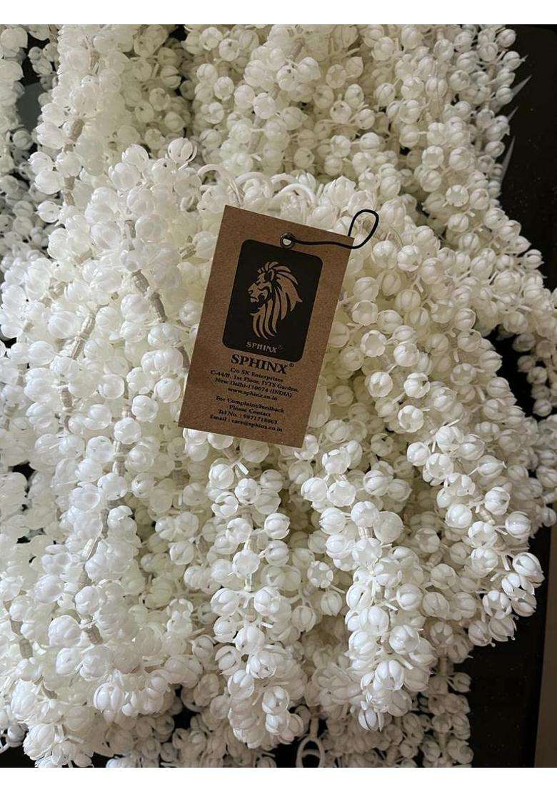 Sphinx Artificial Jasmine Buds Mogra Phool Garlands for Festive Pooja Wedding Housewarming Diwali Decorations - Indya