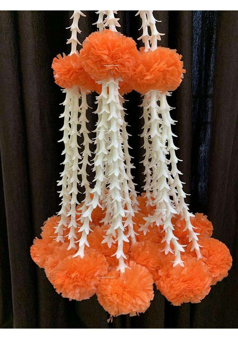 Sphinx Artificial Rajnigandha Tuberose and Clustered Marigold Genda - Indya