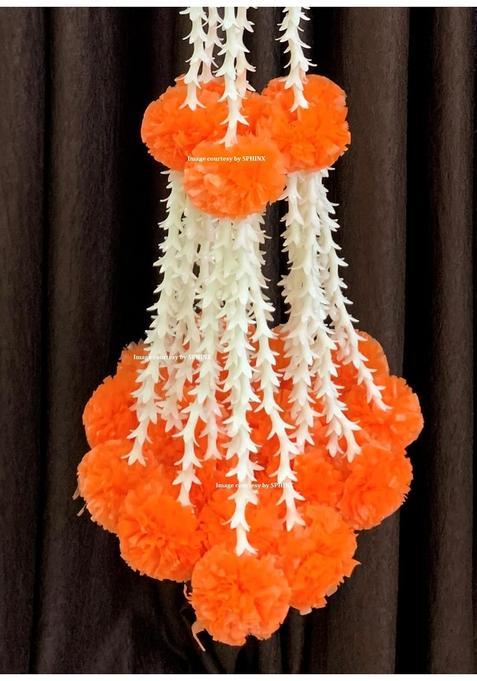 Sphinx Artificial Rajnigandha Tuberose and Clustered Marigold Genda
