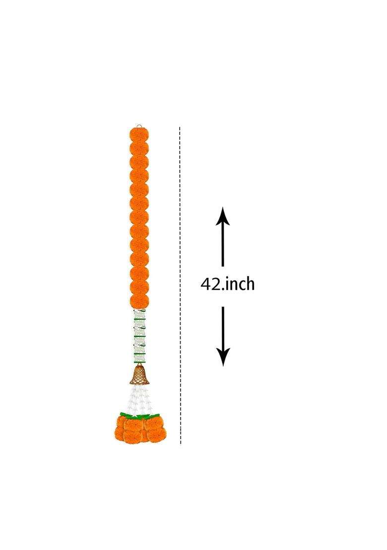 Craftox Decor Artificial Marigold with Jasmine and Rajnigandha Gas Pack of 10 - Indya