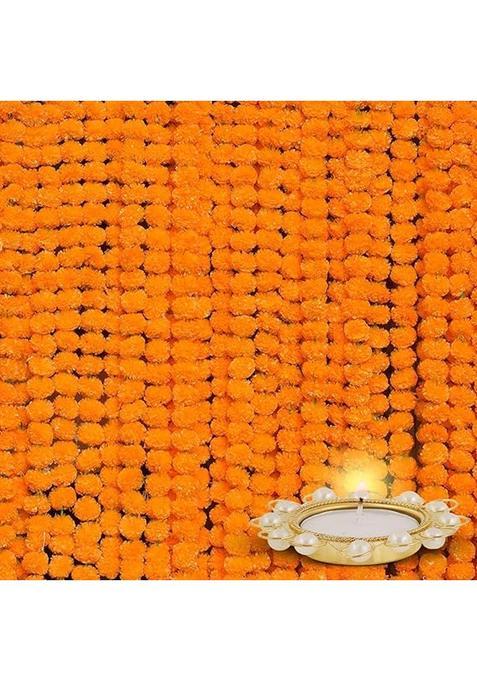 Awadh Artificial Marigold Flowers 4 and Half Feet Length 135 CM Pack of 15