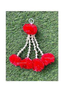 Sphinx Artificial Marigold and Rajnigandha Tassles Clustered Strings Decorative Latkans