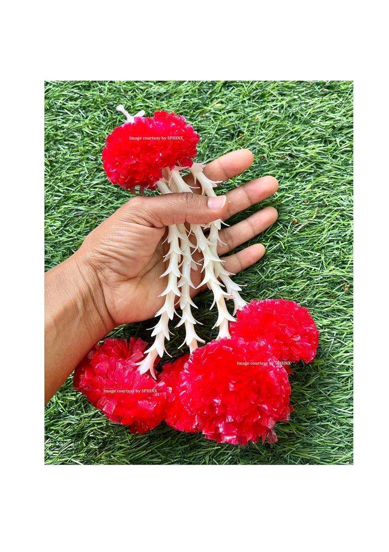 Sphinx Artificial Marigold and Rajnigandha Tassles Clustered Strings Decorative Latkans - Indya