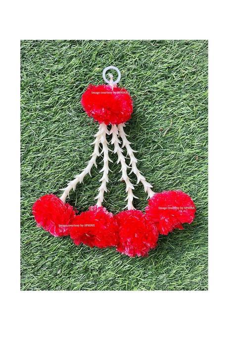 Sphinx Artificial Marigold and Rajnigandha Tassles Clustered Strings Decorative Latkans
