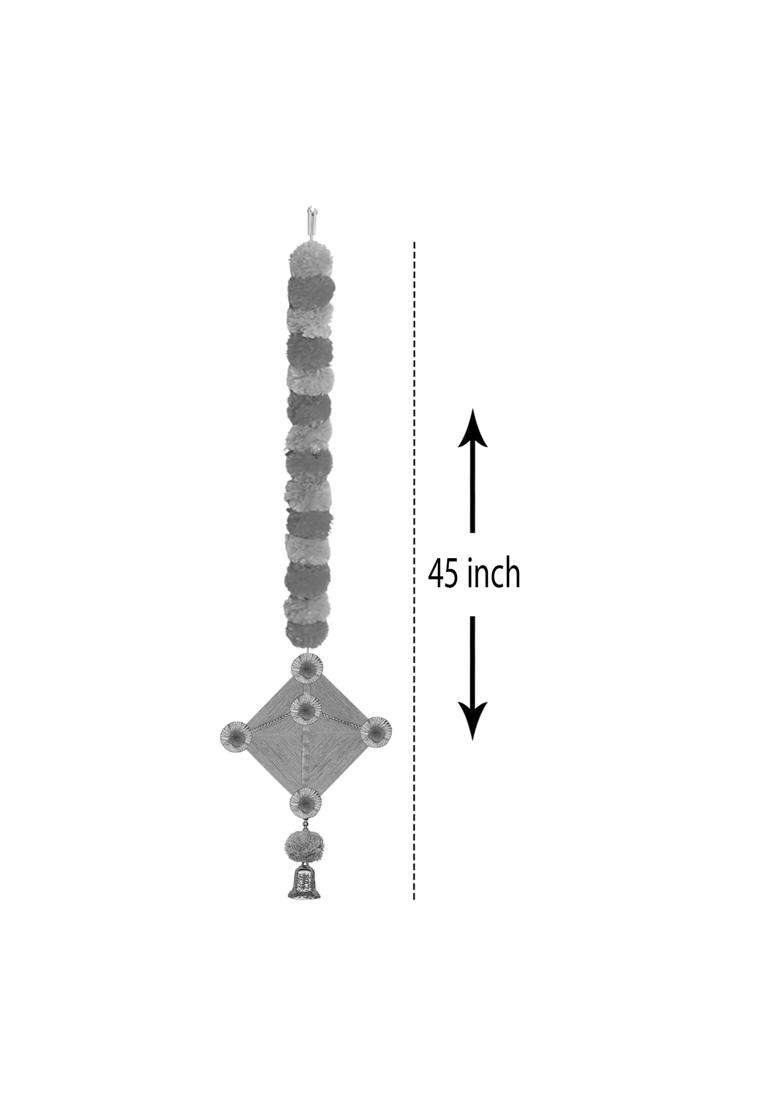 The Decor Affair Handmade Artificial Marigold Flowers Woolen Hanging Kite Pack of 5 - Indya