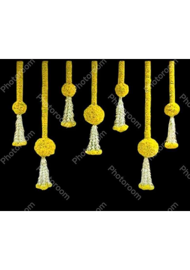 Sellplus Artificial Marigold Ball Rajnigandha Hangings Home Decoration - Indya