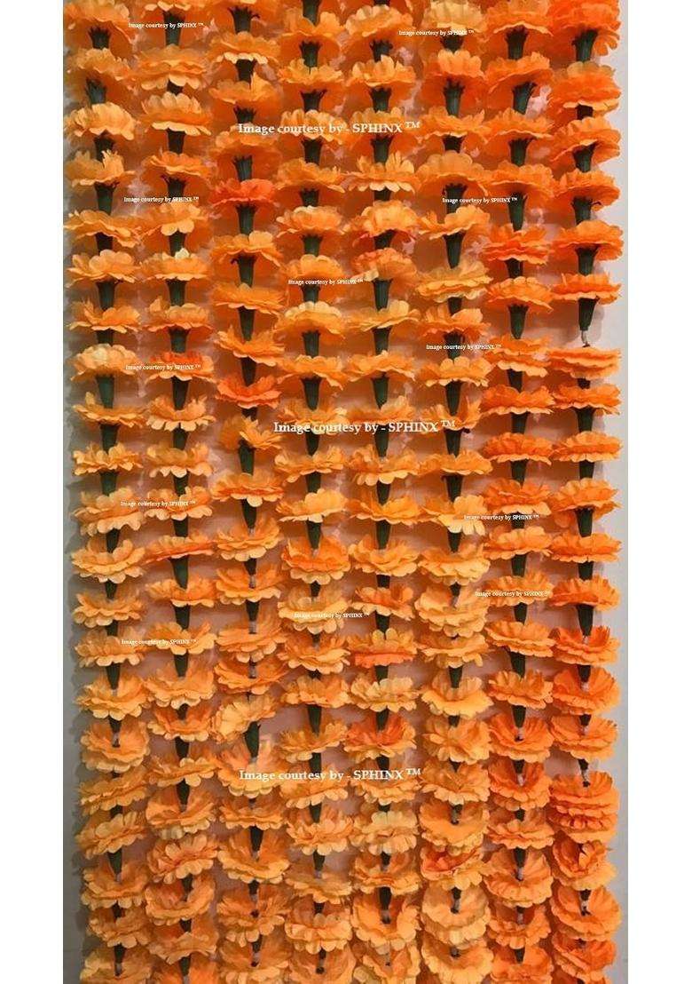 Sphinx RE Usable Artificial Marigold Flowers Garlands for Decoration 36FG Pack of 20 - Indya