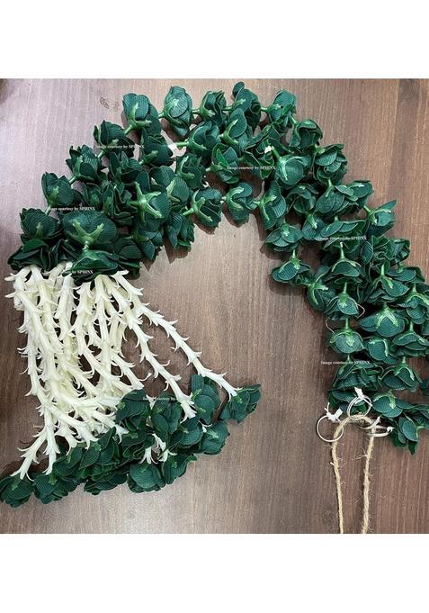 Sphinx Artificial Velvet Roses Garlands with Clustered Tuberose Rajnigandha