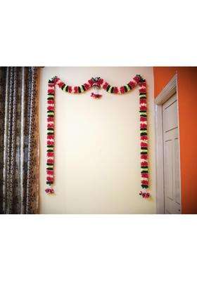 SHRI Mataji Store Flowers Garlands Double Line Door Toran Set Door Hangings for Home Office Decoration