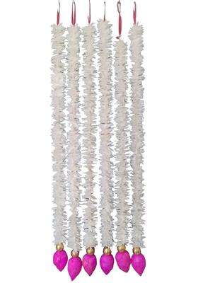 The Decor Affair Artificial Jasmine Garlands with Lotus Buds 3Ft for Wedding Decoration Stage Decor Pack of 5