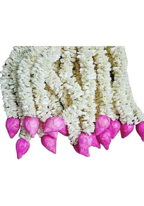 The Decor Affair Touch of Romance to Your Wedding Decor with 10 Pcs of Artificial Jasmine Garlands with Lotus