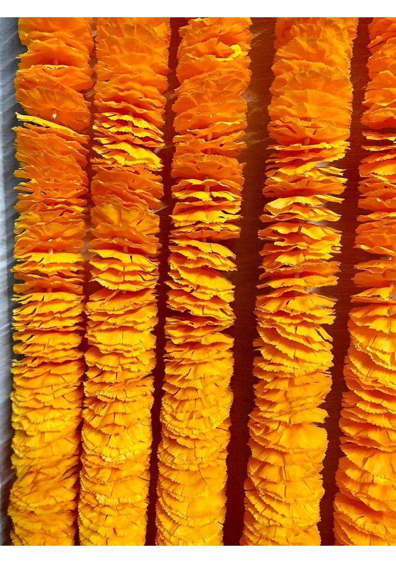 Crownnimreet 6 Feet Flowers Garland Mala for Idol Puja God Diwali Newyear Birthday - Indya