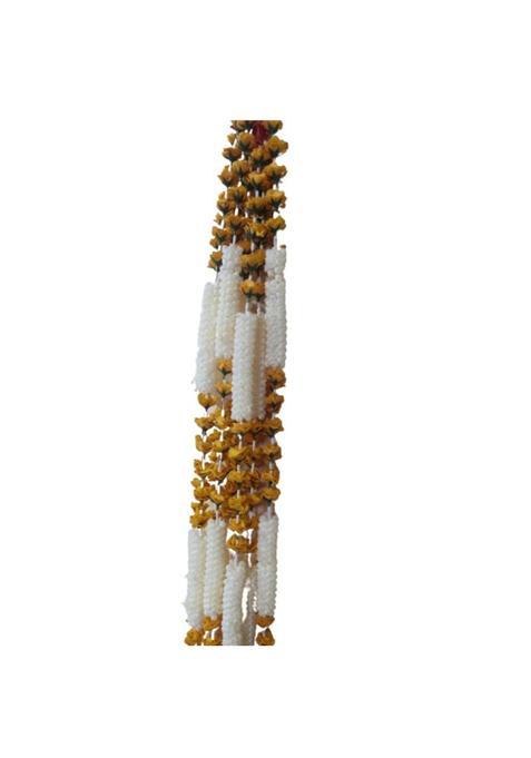 Kollectionkart Mogra Corn Design with Small Roses Yellow Pack of 10