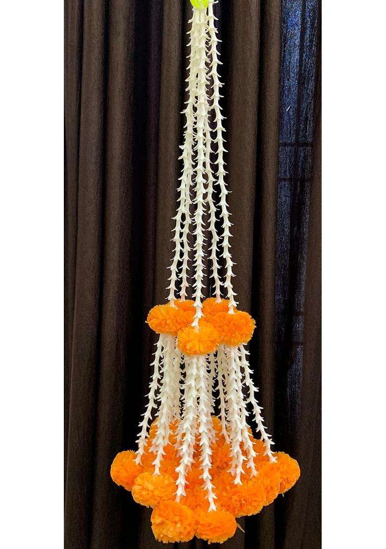 Sphinx Artificial Rajnigandha Tuberose and Clustered Marigold Genda - Indya