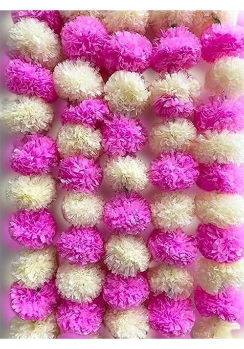 Artificial Marigold Decorative Flower Garlands String for Diwali Navratri Pack of 10