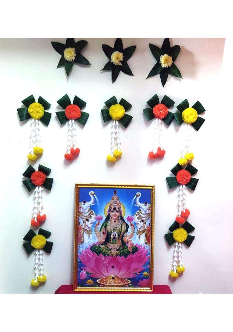 Shreya Fashion Marigold Lilly Flowers Traditional Decoration at Home - Indya