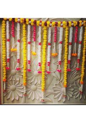 Nutts Artificial Marigold and Paper Gajra Peony Flower Bandhanwar Door Decoration Item for Home Decor Diwali