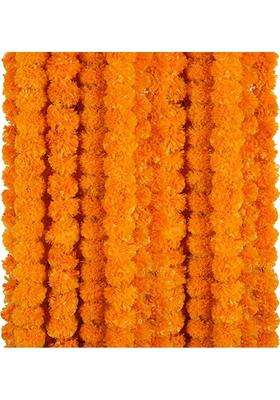 The Decor Affair Artificial Marigold Garland for Decoration 4 Point 3 Feet Long Strands Home Decor Flower