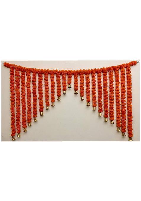 Sphinx Artificial Marigold Fluffy Flowers Grand Entrance Shamiyana Mandap Toran for Decoration Approx 6X 4Ft