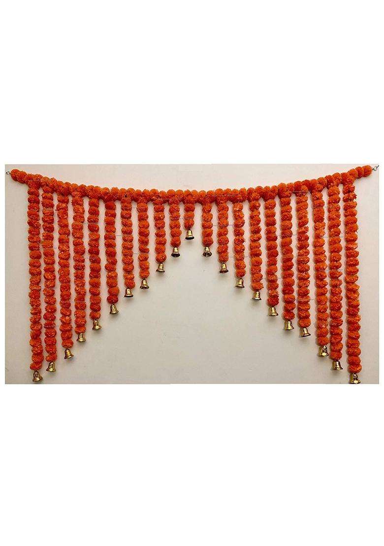 Sphinx Artificial Marigold Flowers Dark Orange 1 Piece - Indya
