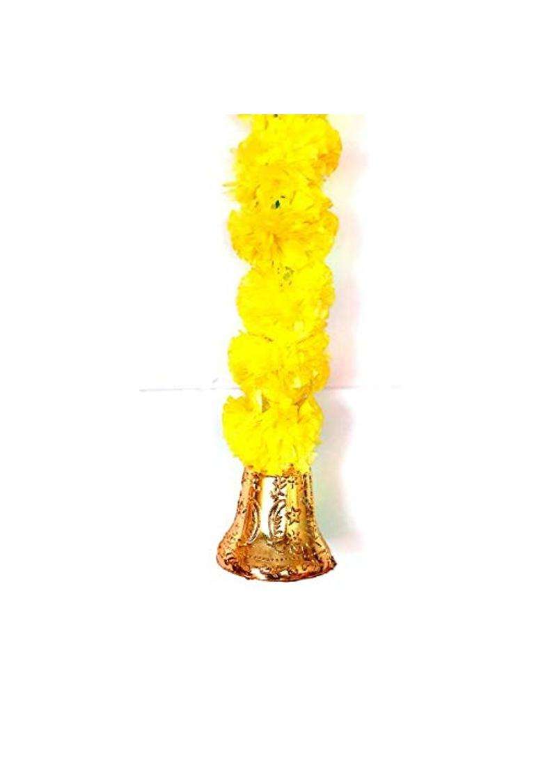 Prahll Artificial Marigold Flower Garlands Hanging Toran for Door N Wall with 3 INCH Golden Bell 10 60 - Indya