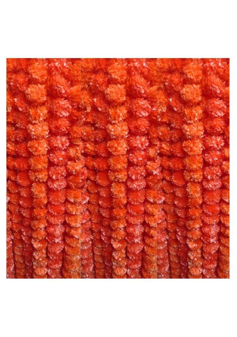 Ragoma 25 Pcs Artificial Marigold Garlands Orange Artificial Marigold Flowers for Decoration Garlands for Home - Indya
