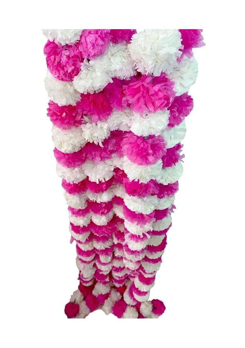 Brikshi Artificial Marigold Flowers for Decoration Long Marigold Garlands for Decoration Indian Genda Phool - Indya