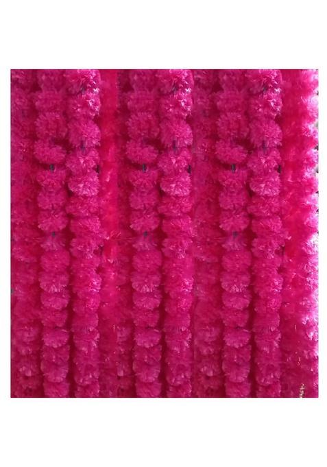 Ragoma 25 Pcs Artificial Marigold Garlands Pink Artificial Marigold Flowers for Decoration Garlands for Home