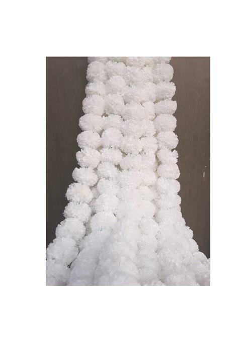 Sphinx Artificial Marigold Fluffy Flowers Garlands for Decoration White Pack of 5