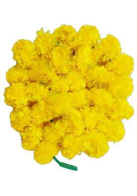Ragoma 25 Pcs Artificial Marigold Garlands Yellow Artificial Marigold Flowers for Decoration Garlands for Home