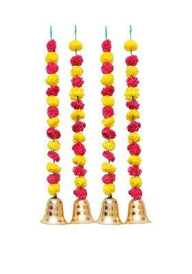 Vinart Artificial Marigold Fluffy Flowers Garlands for Home Decoration Pack of 10