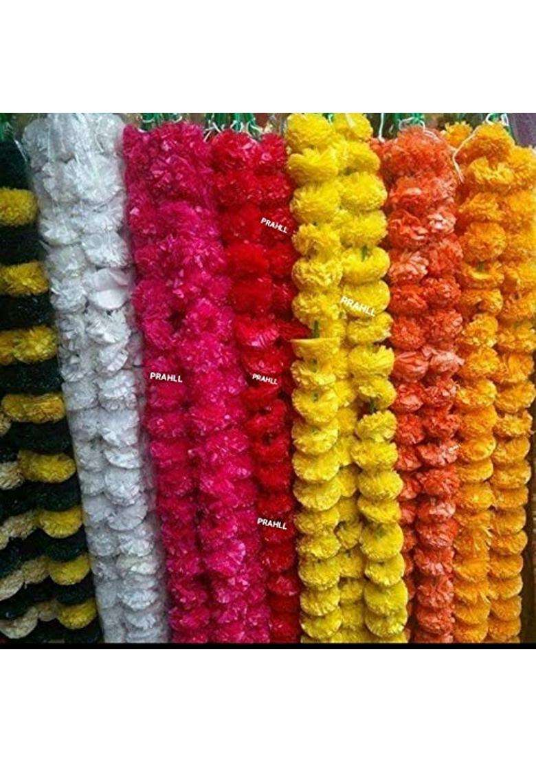 Prahll Artificial Marigold Flower Garlands Hanging Toran for Door and Wall - Indya
