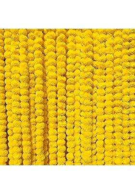Awicktik Artificial Marigold Flower Garlands Yellow 5 Feet Pack of 20