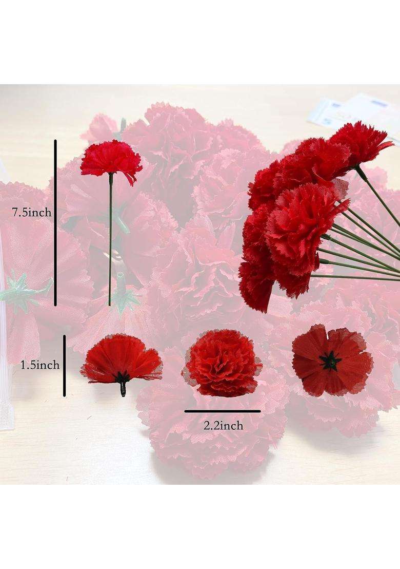Gusaloo Marigold Flower Heads Bulk 50Pcs Silk Marigold Artificial Flowers for Diwali Home Decor DIY Wreath - Indya