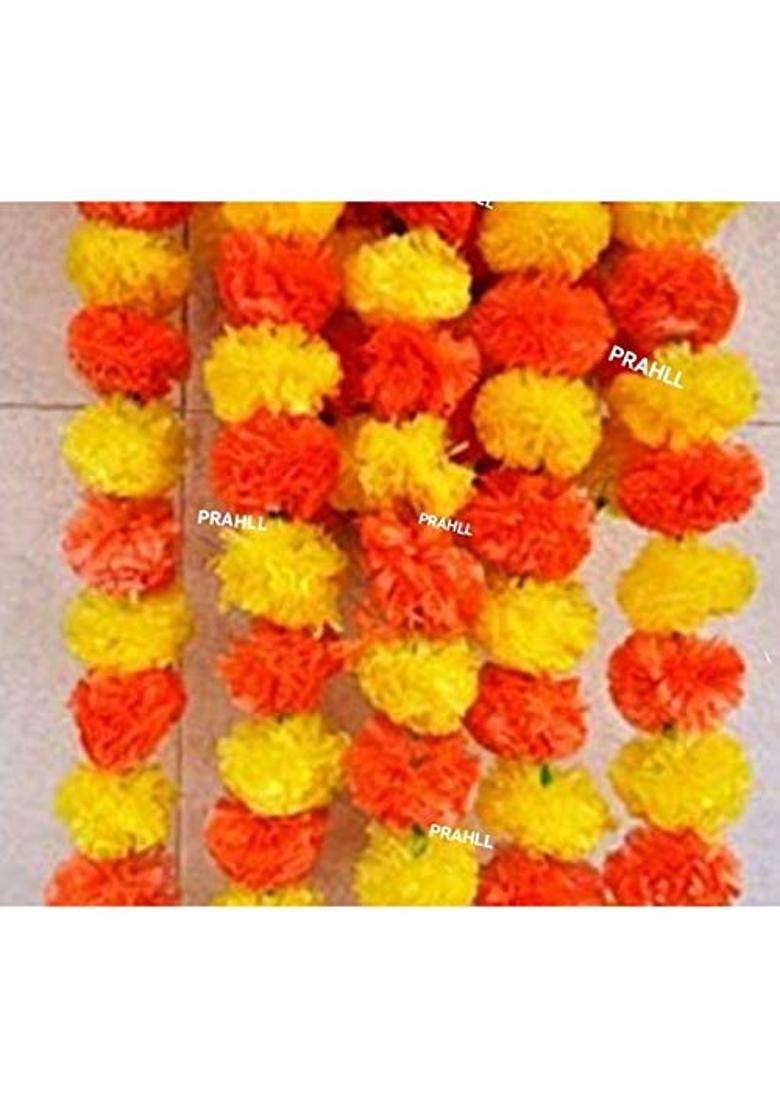 Prahll Artificial Marigold Flower Garlands Hanging Toran for Door and Wall - Indya