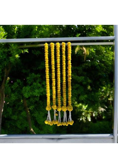 Nutts Artificial Marigold Garland Flowers with Ball for Hanging Decoration