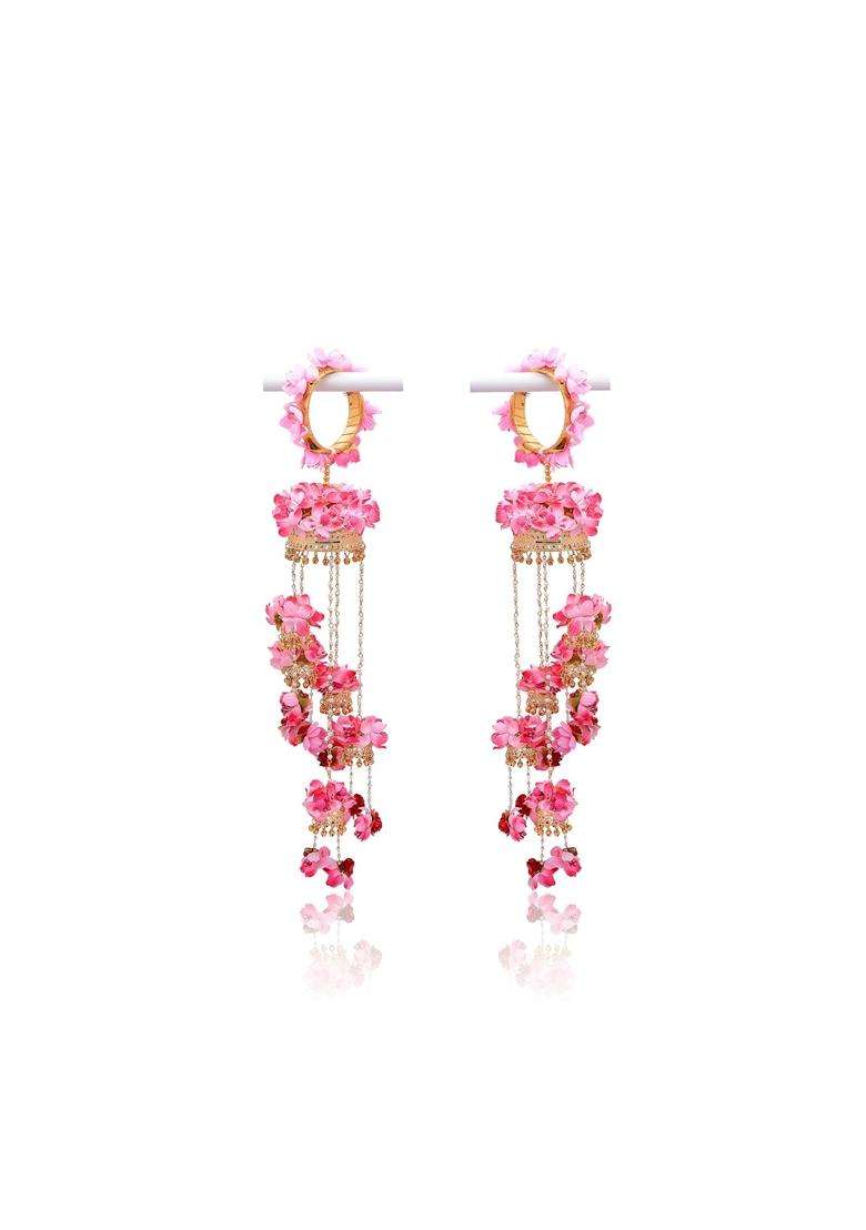 Khandelwalimpex Red Womens Floral Handmade Kalire Pair Set for Bride - Indya