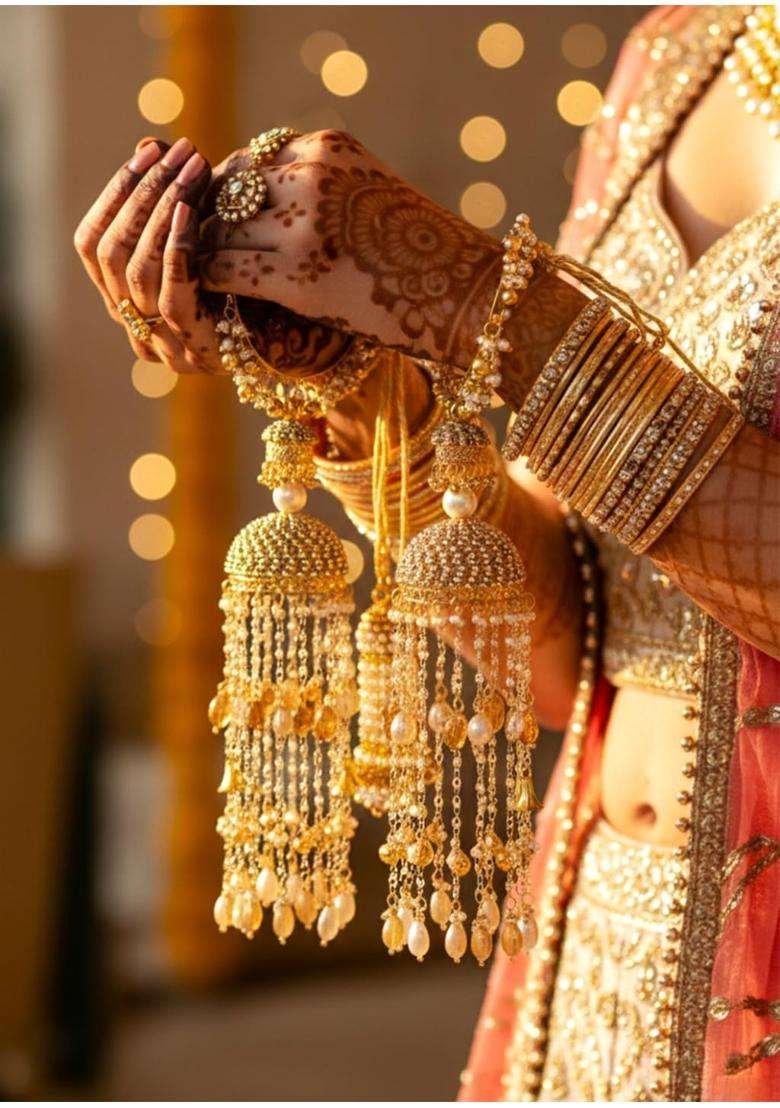 Advika Creations Adjustable Traditional Golden Kaleera with Kaudi - Indya