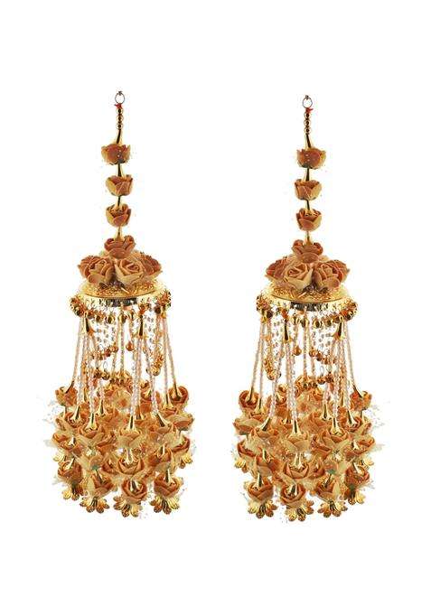 Lucky Jewellery Traditional Yellow Color Gold Plated Kalira Kaleeray for Womens and Girls