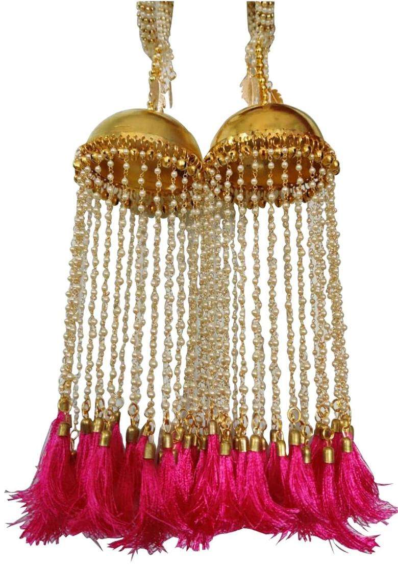 Khandelwalimpex Pink Silk with Stone Handmade Kalire Set for Women - Indya