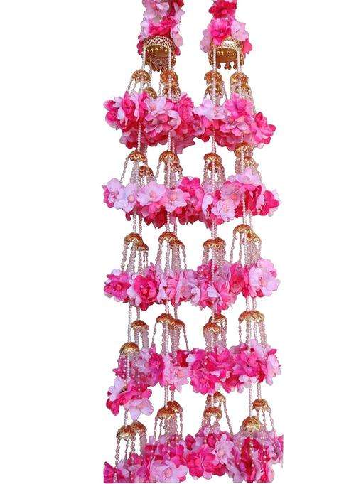 Khandelwalimpex Handmade Pink Color Flower Floral Kalire Set for Womens and Girls Wedding Ceremony Kalire