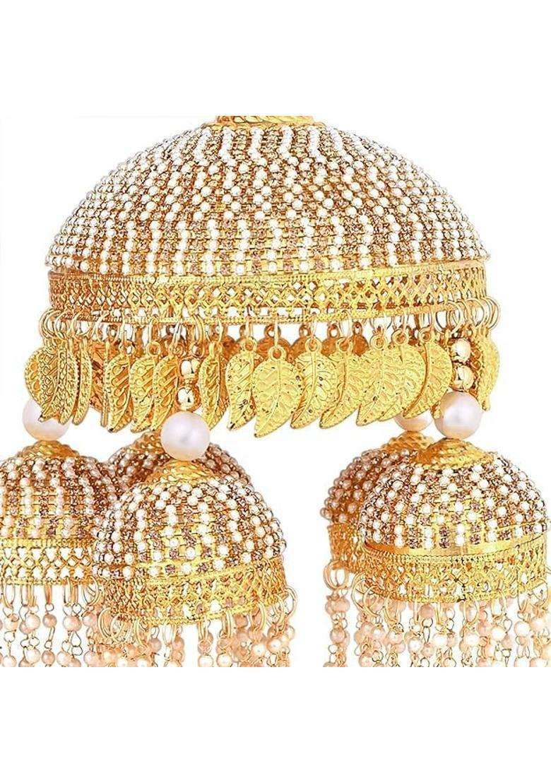 Kalere Pair Kalere Kalire Bridal Hand Hanging Kalere for Brides Women and Girls White Golden - Indya