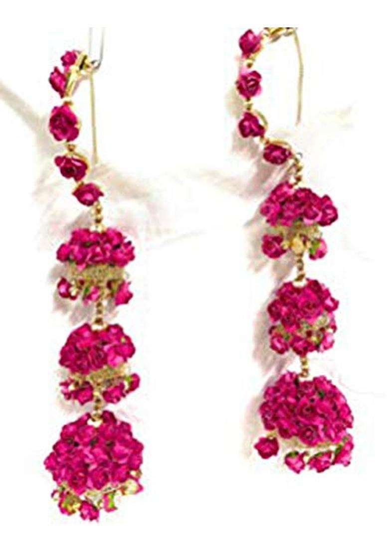 Khandelwalimpex Pink Beautifull Handmade Floral Kalire Set for Girls and Women Kalire for Wedding - Indya