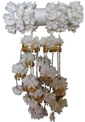 Khandelwalimpex White Floral Handmade Kalire Set for Women