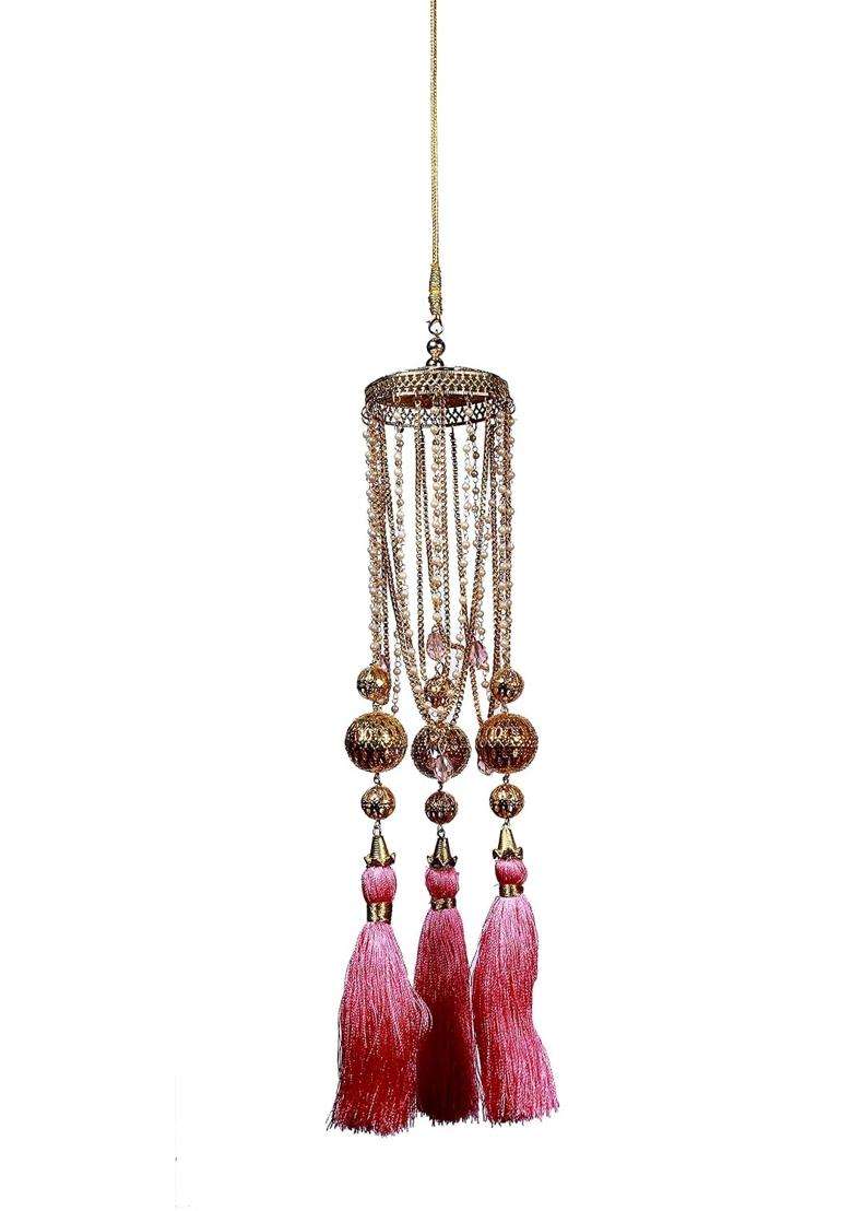 Saumakshi Designs Beautiful Traditional Kaleera for Bride and Women with Meena Work Pink - Indya