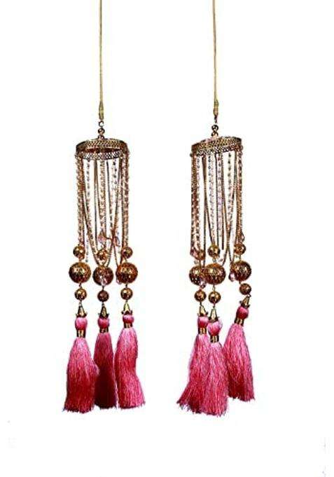 Saumakshi Designs Beautiful Traditional Kaleera for Bride and Women with Meena Work Pink